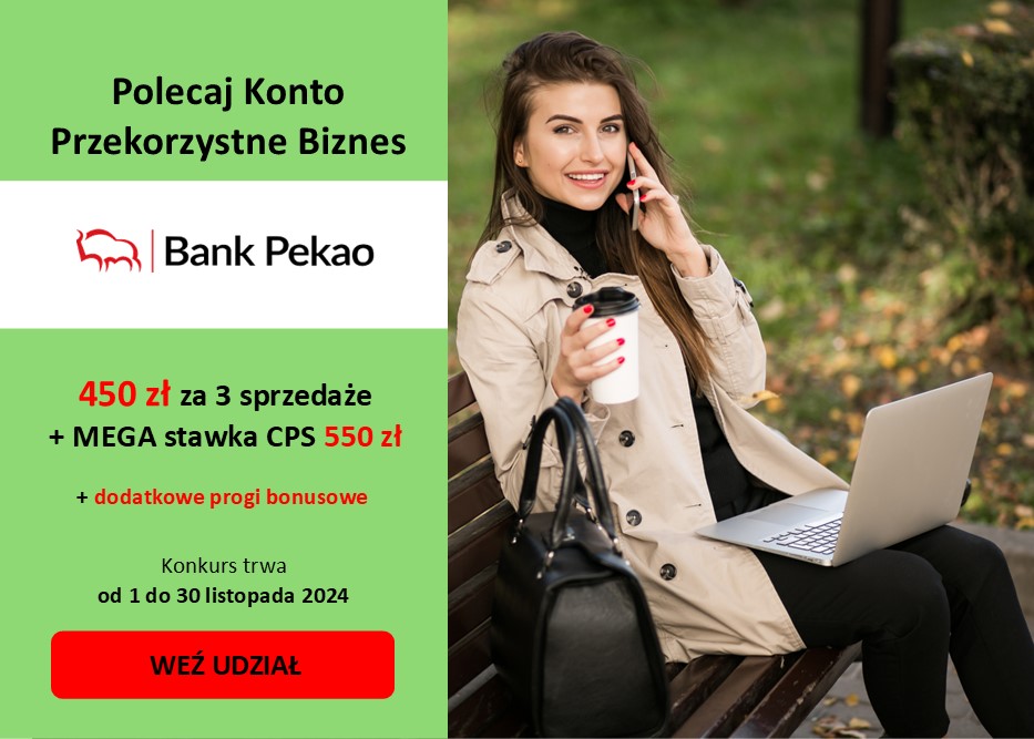 SUPER konkurs “Pekao S.A. Konto Przekorzystne Biznes”! Do zgarnięcia 450 zł + MEGA CPS 550 zł