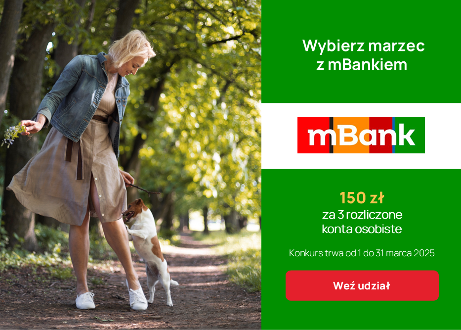 Wiosenna oferta mBanku! Promuj konta osobiste i zyskaj 150 zł ekstra