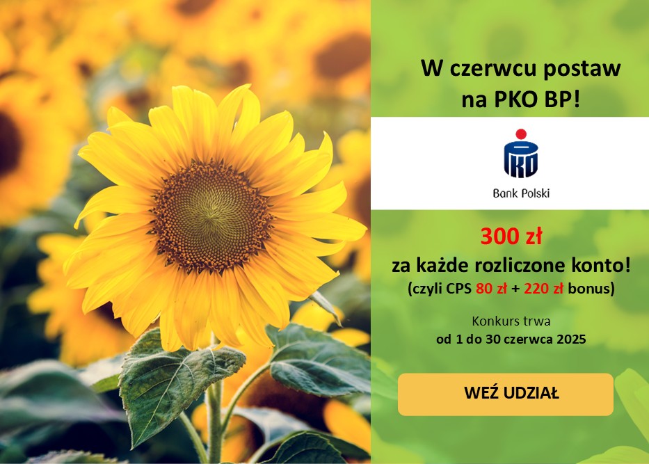 W czerwcu postaw na PKO Bank Polski. Zyskaj 300 zł za każde rozliczone Konto za Zero