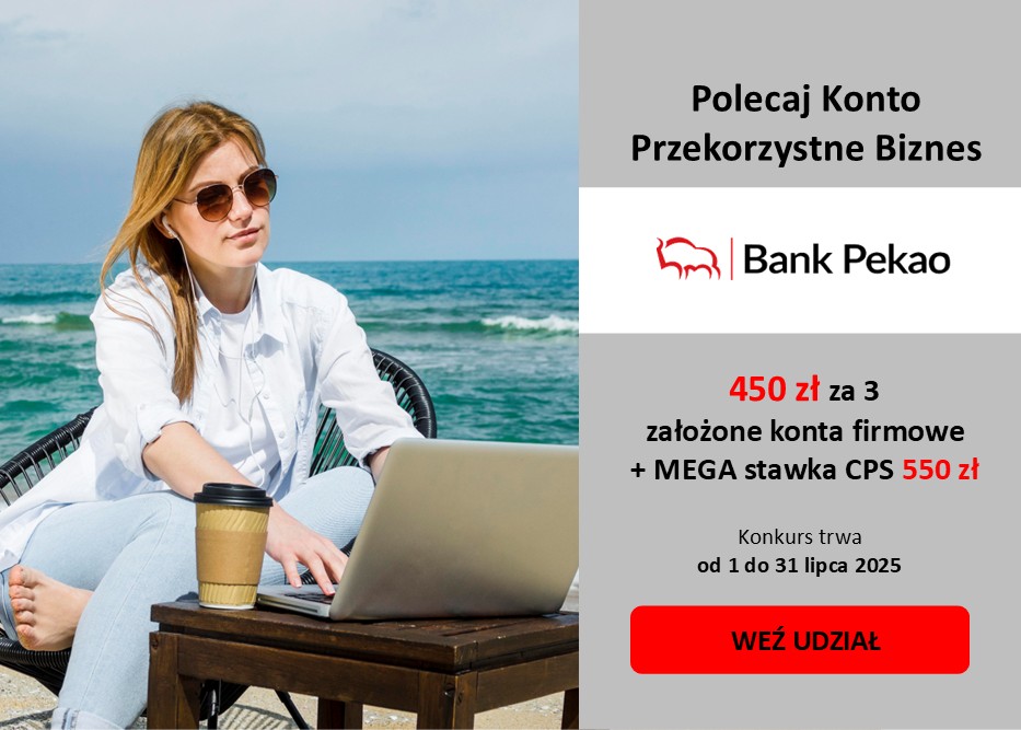 Konkurs “Pekao S.A. Konto Przekorzystne Biznes”! Do zgarnięcia 450 zł + CPS 550 zł