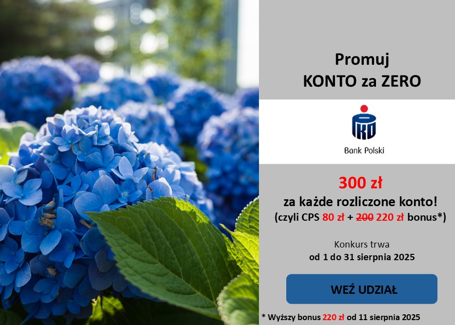 W sierpniu postaw na PKO Bank Polski. Zyskaj 300 zł za każde rozliczone Konto za Zero