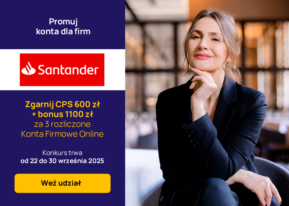 Mega okazja! Promuj Konto Firmowe Online. Zyskaj CPS 600 zł oraz bonus konkursowy 1100 zł za 3 rozliczone konta