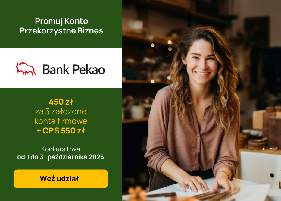 Promuj Konto Przekorzystne Biznes. Zyskaj 450 zł za 3 założone konta oraz CPS 550 zł