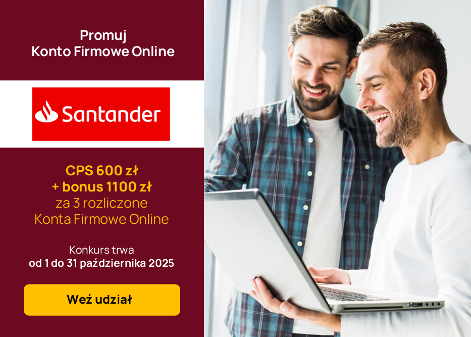 W październiku promuj Konto Firmowe Online. Zyskaj CPS 600 zł oraz bonus konkursowy 1100 zł za 3 rozliczone konta
