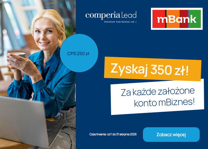 W sierpniu postaw na mBank. Zyskaj aż 350 zł za każde konto firmowe