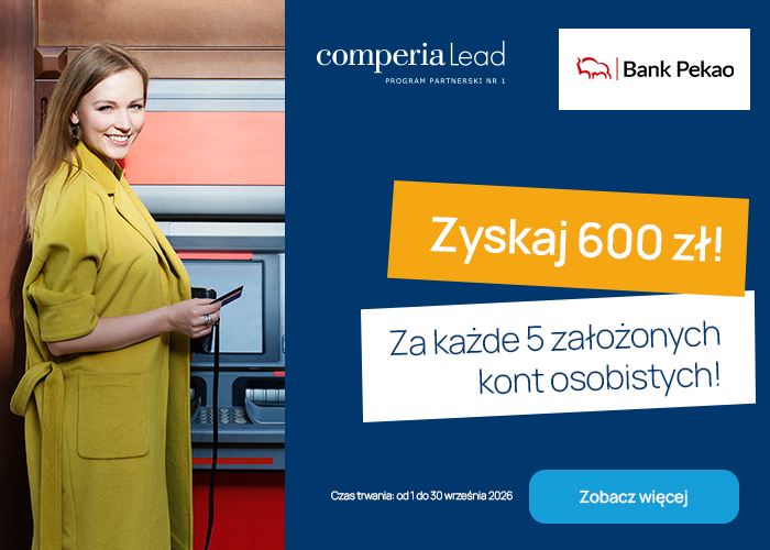 Wrzesień pod znakiem Banku Pekao S.A. Zgarnij aż 600 zł za każde 5 założonych kont osobistych
