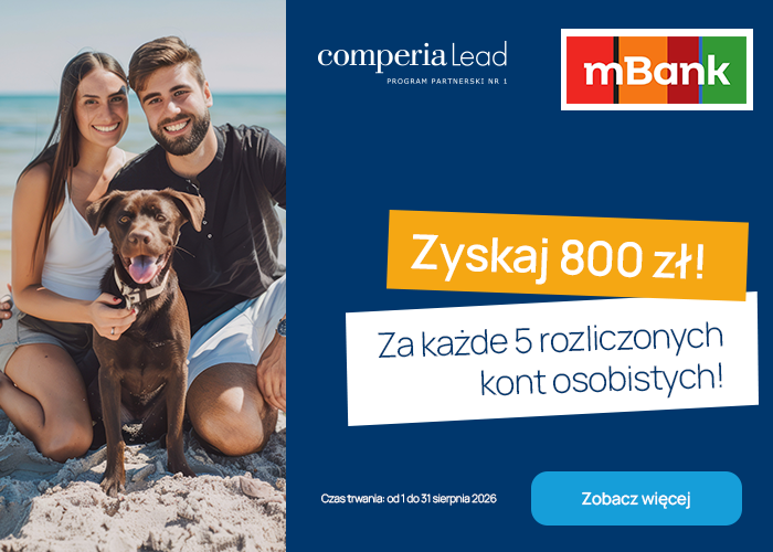 Lato z mBankiem. Odbierz 800 zł za każde 5 rozliczonych kont osobistych